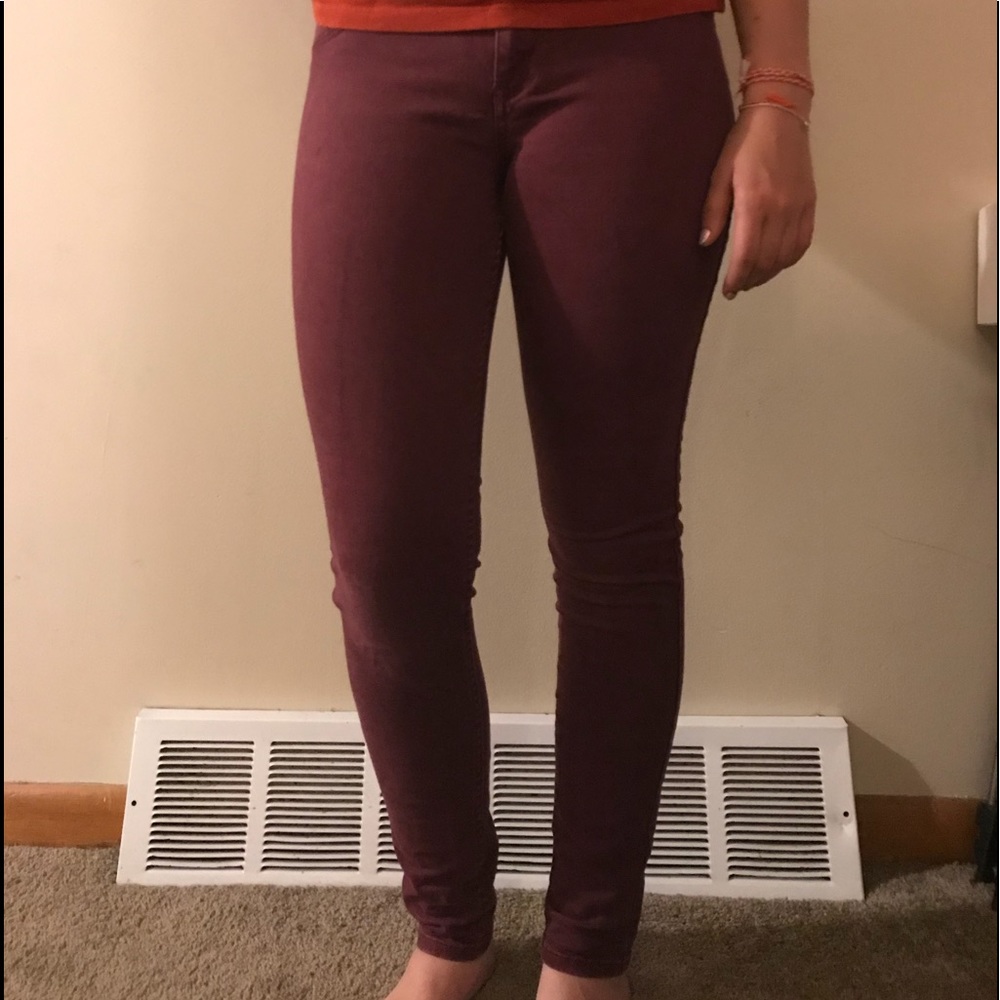 Maroon Jeans